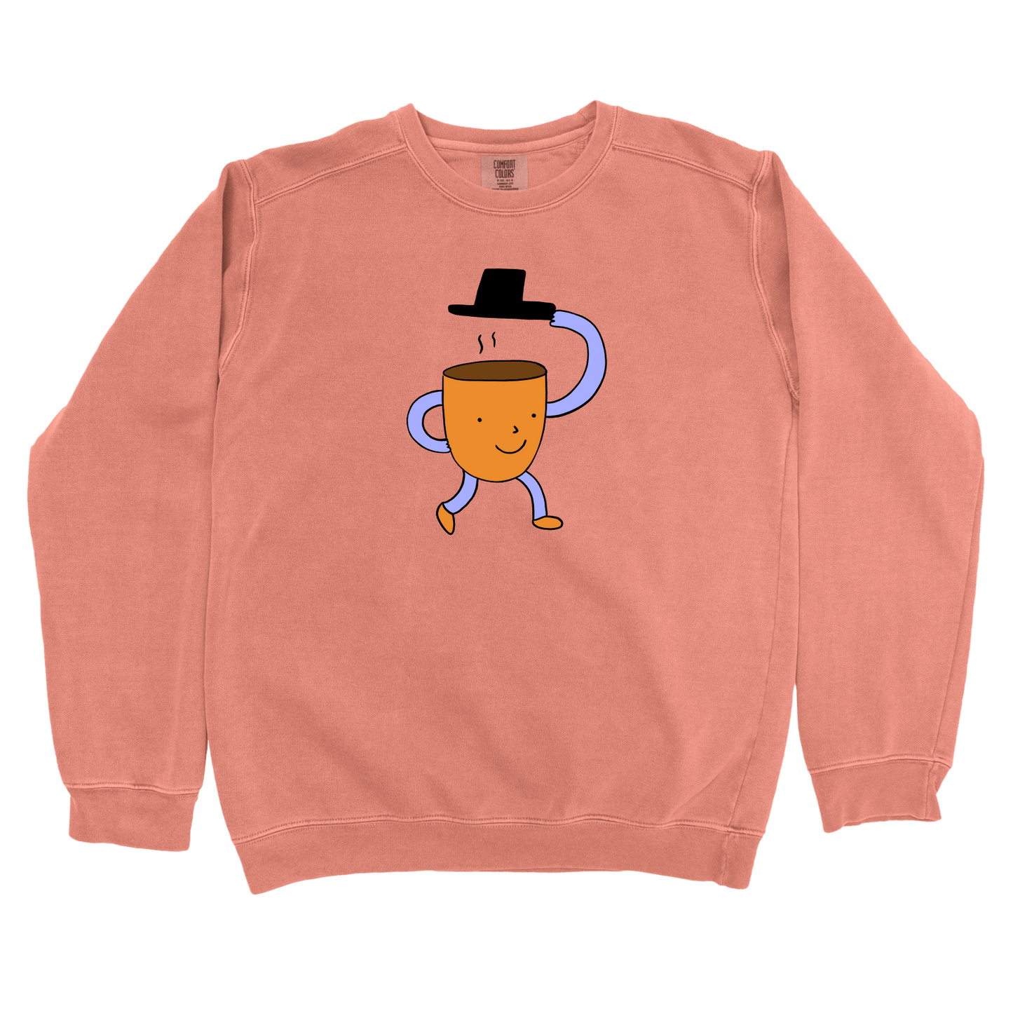 Sweatshirt Terracotta / S Bonjour: Woblylines Sweatshirt