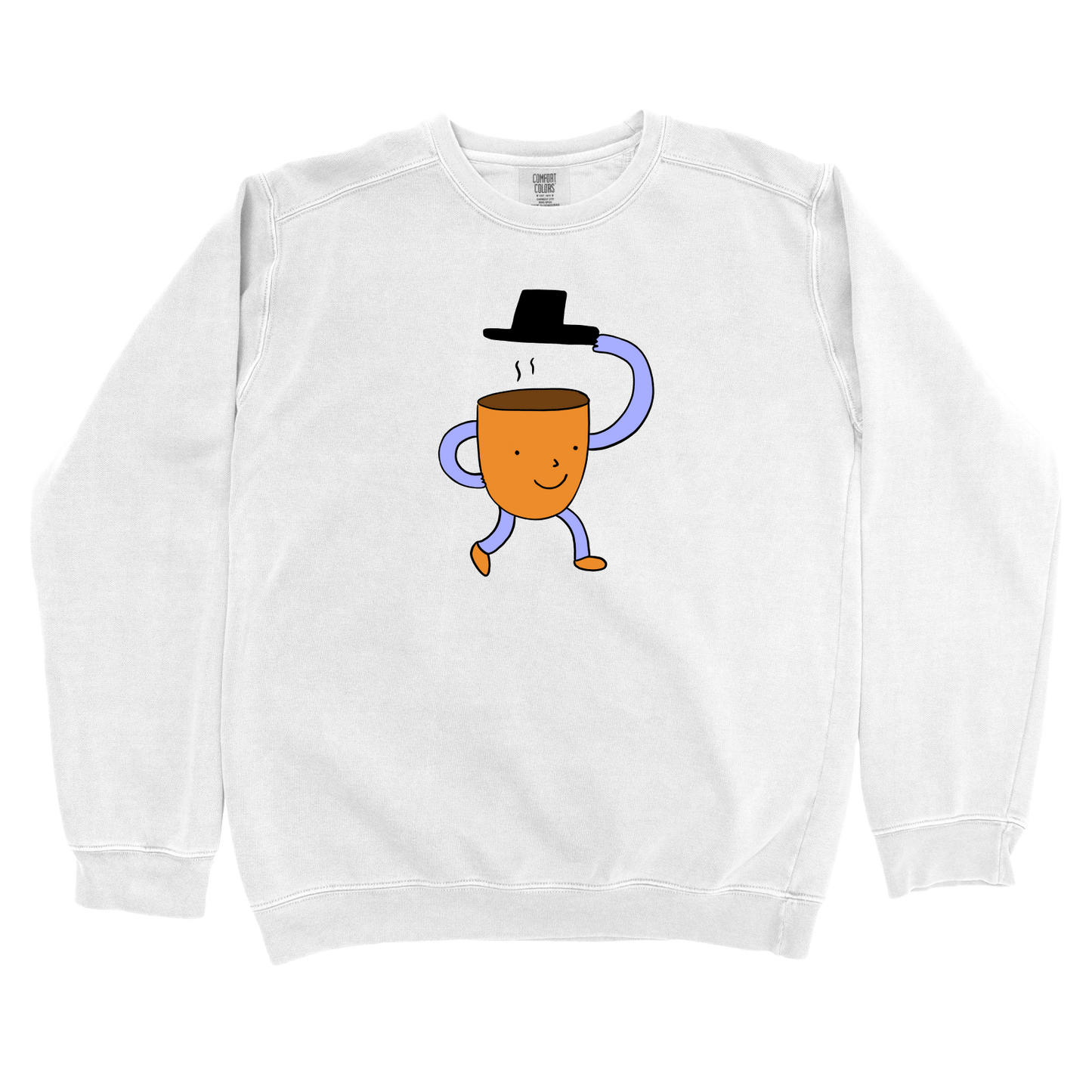 Sweatshirt White / S Bonjour: Woblylines Sweatshirt