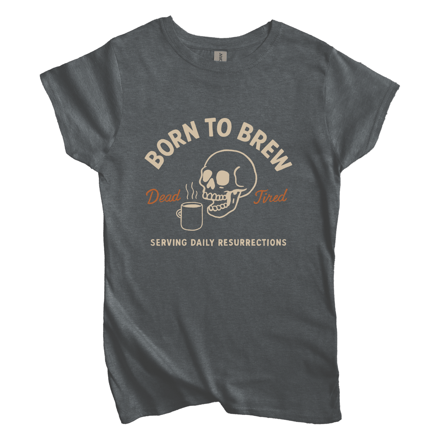 T-Shirt S / Dark Heather Born to Brew Women's Tee