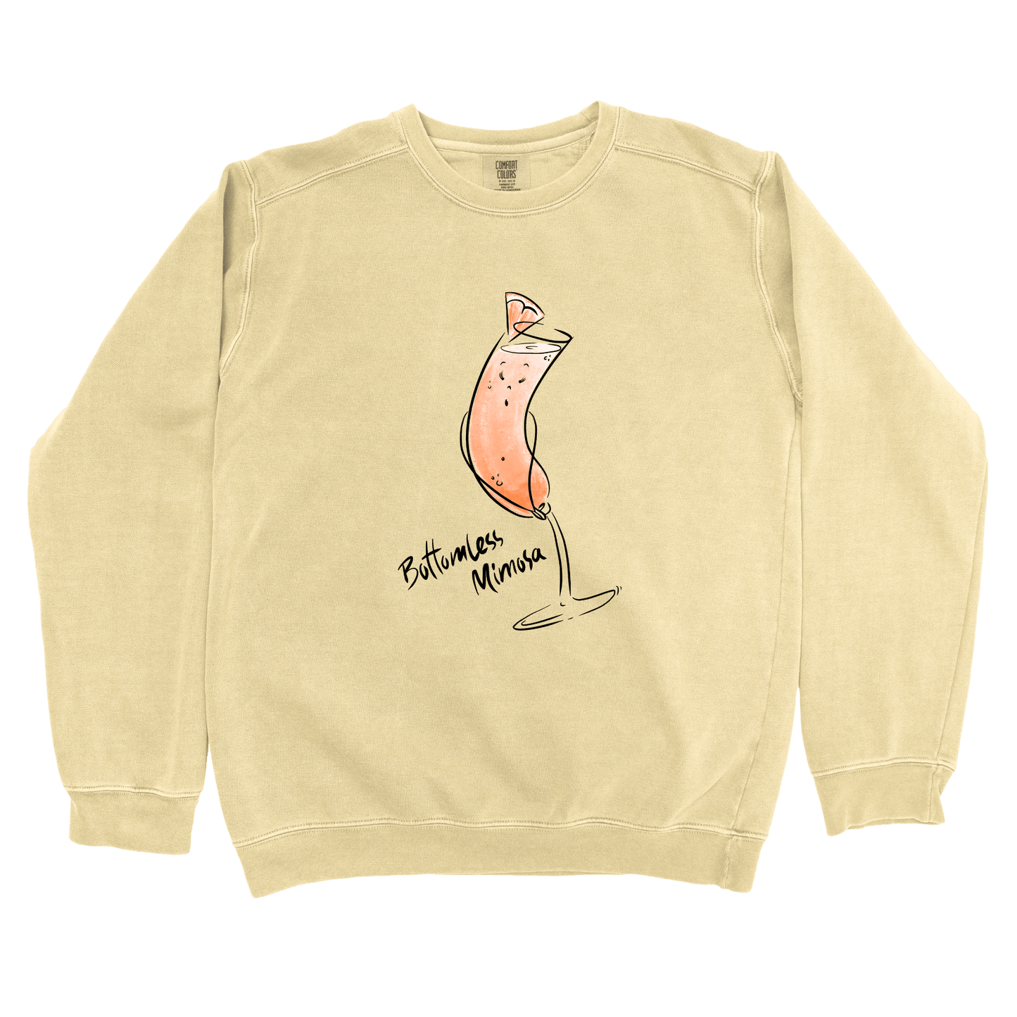 Sweatshirt Butter / S Bottomless Mimosa: Micro Barbi Sweatshirt