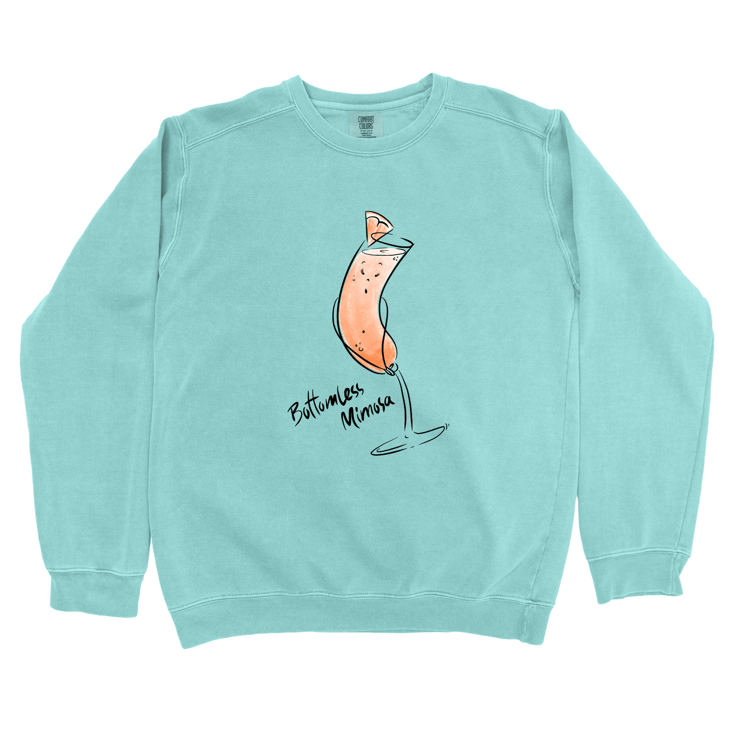 Sweatshirt Chalky Mint / S Bottomless Mimosa: Micro Barbi Sweatshirt
