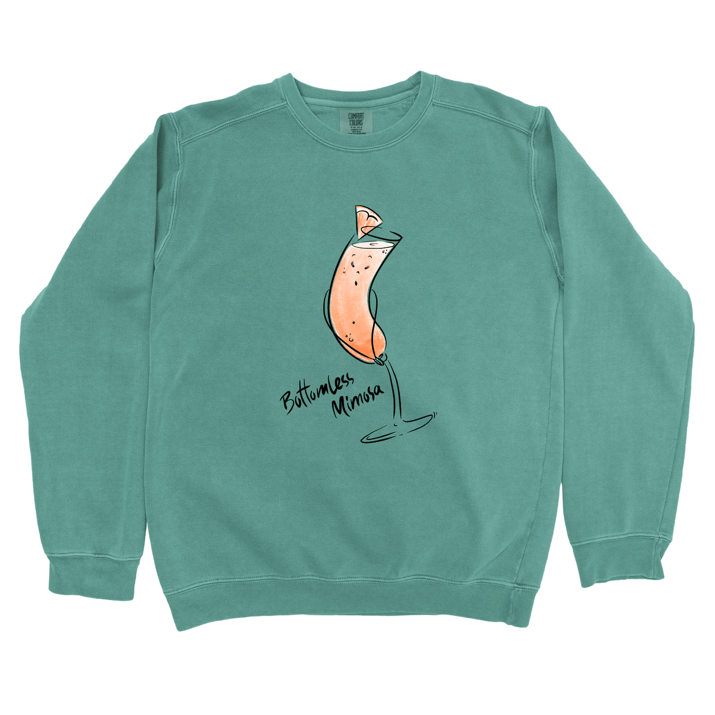 Sweatshirt Light Green / S Bottomless Mimosa: Micro Barbi Sweatshirt