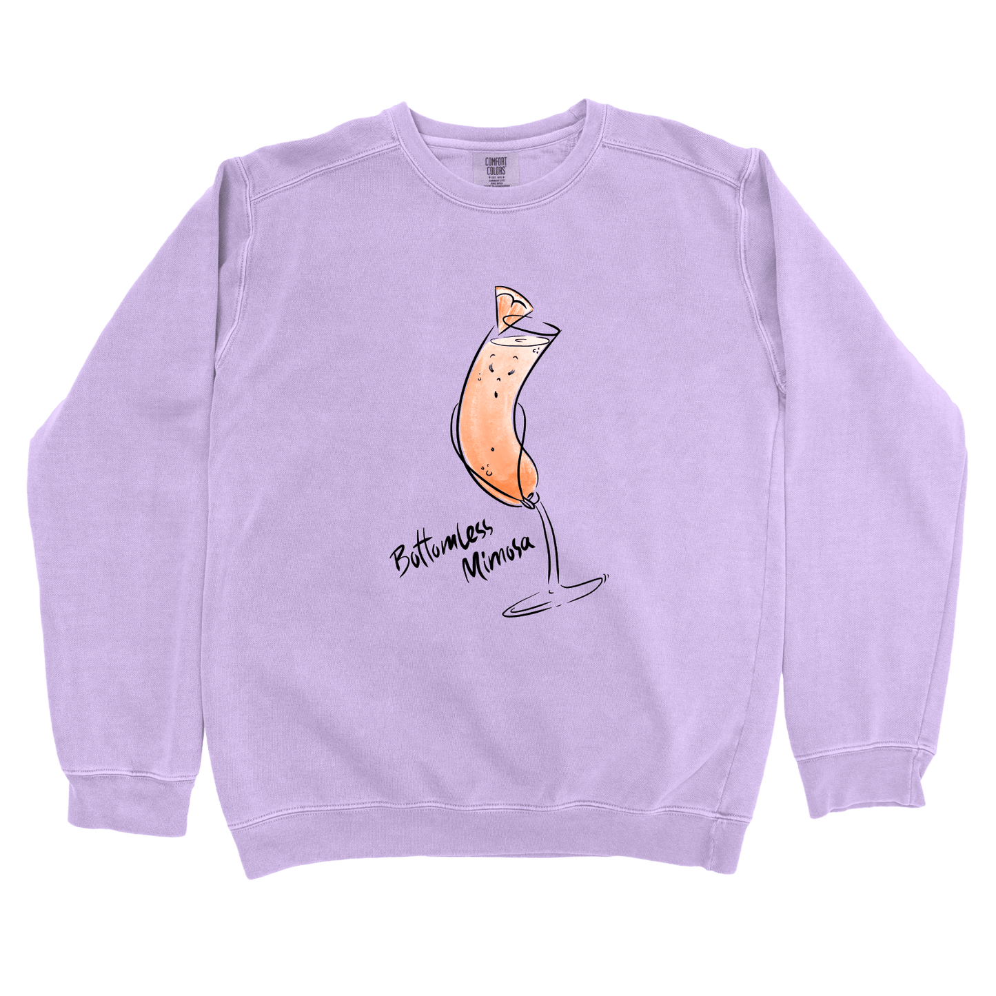 Sweatshirt Orchid / S Bottomless Mimosa: Micro Barbi Sweatshirt