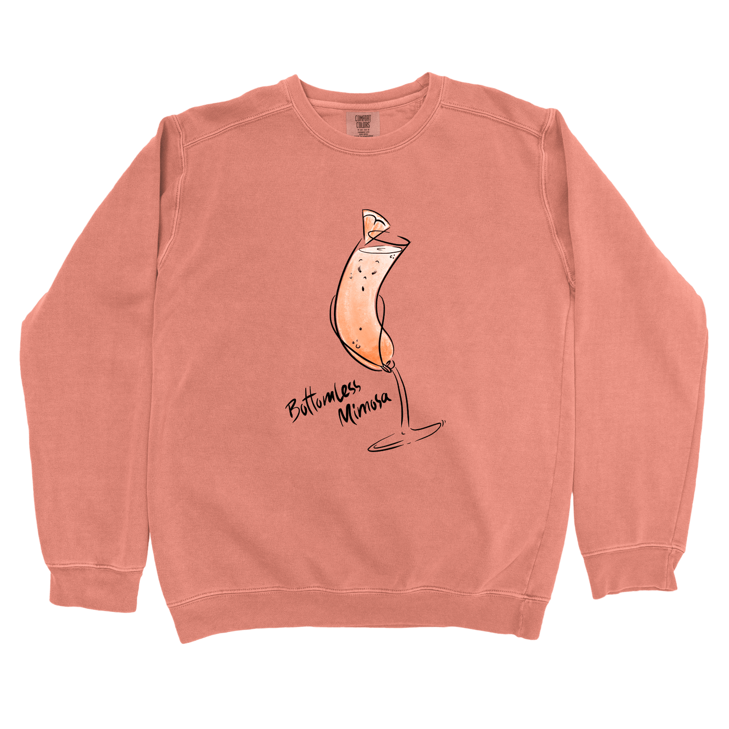 Sweatshirt Terracotta / S Bottomless Mimosa: Micro Barbi Sweatshirt