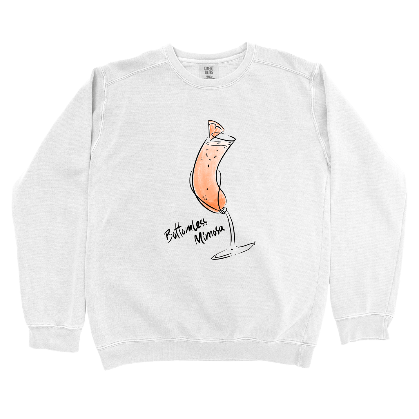 Sweatshirt White / S Bottomless Mimosa: Micro Barbi Sweatshirt