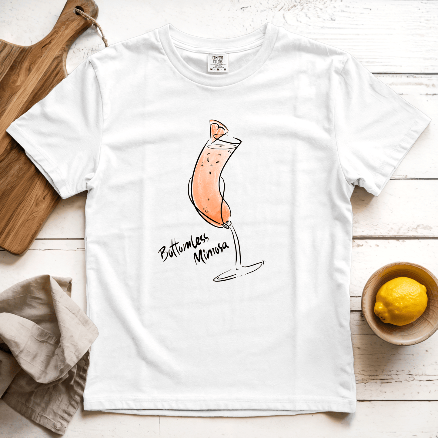 T-Shirt White / S Bottomless Mimosa: Micro Barbi