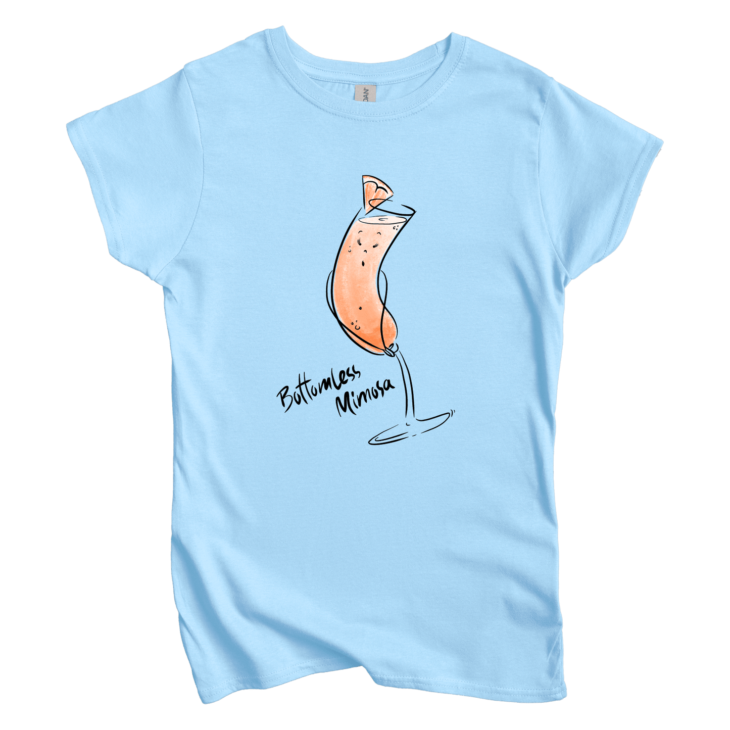T-Shirt S / Light Blue Bottomless Mimosa: Micro Barbi Women's Tee