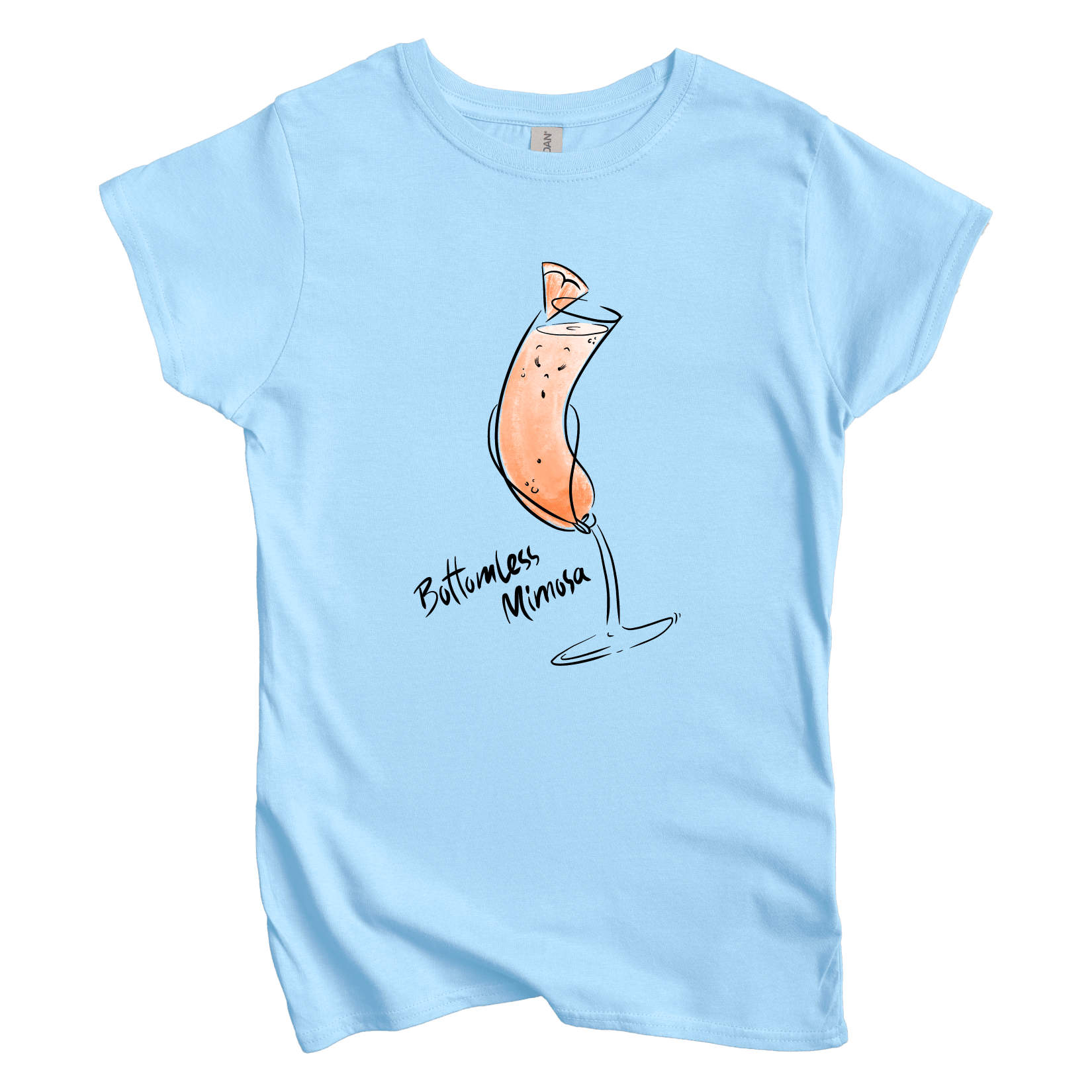 T-Shirt S / Light Blue Bottomless Mimosa: Micro Barbi Women's Tee
