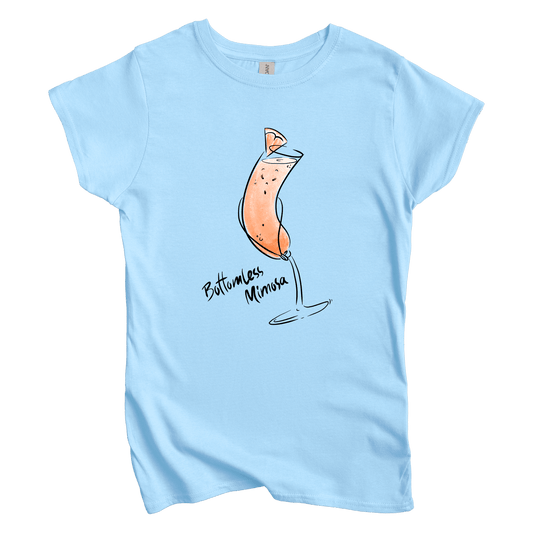 T-Shirt S / Light Blue Bottomless Mimosa: Micro Barbi Women's Tee