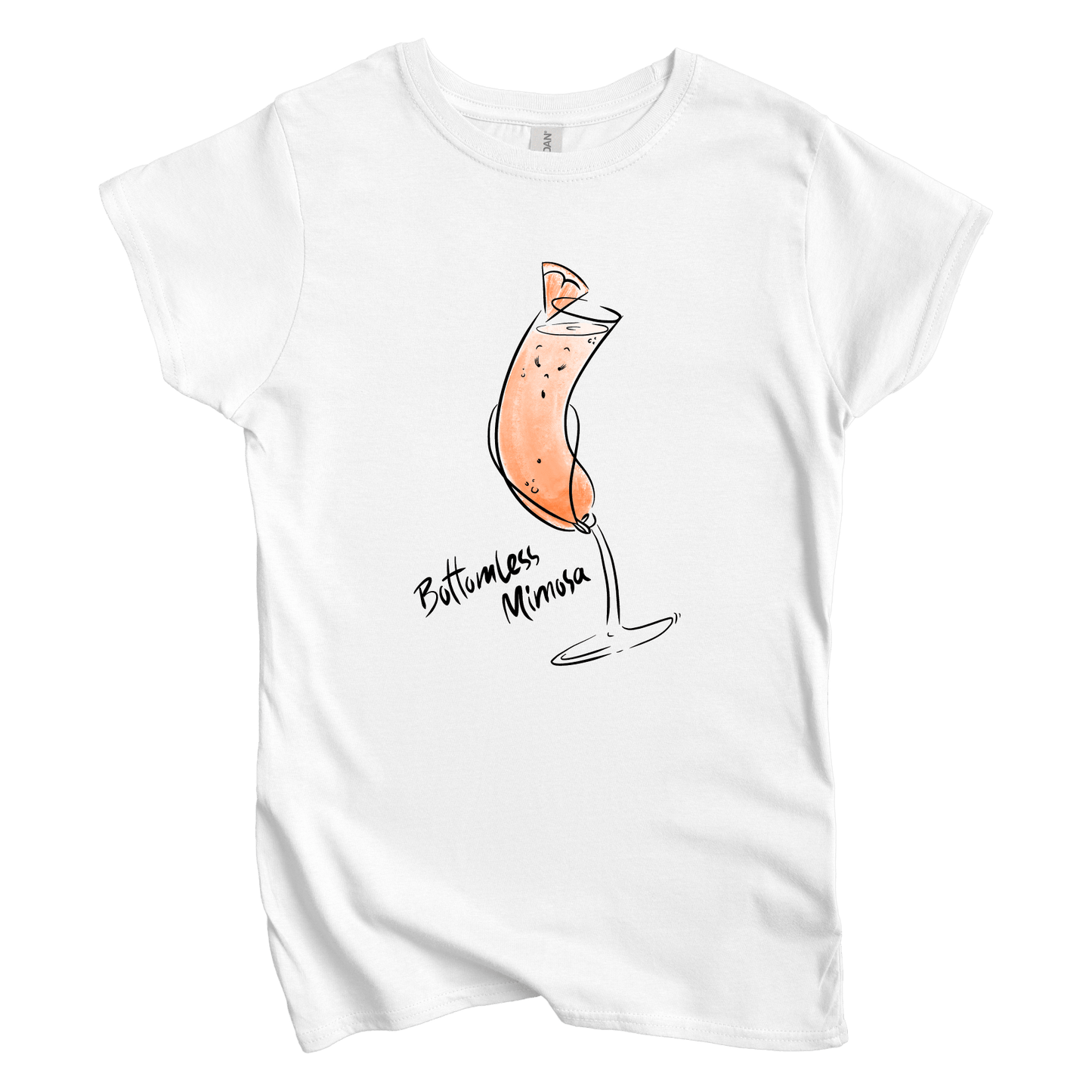 T-Shirt S / White Bottomless Mimosa: Micro Barbi Women's Tee