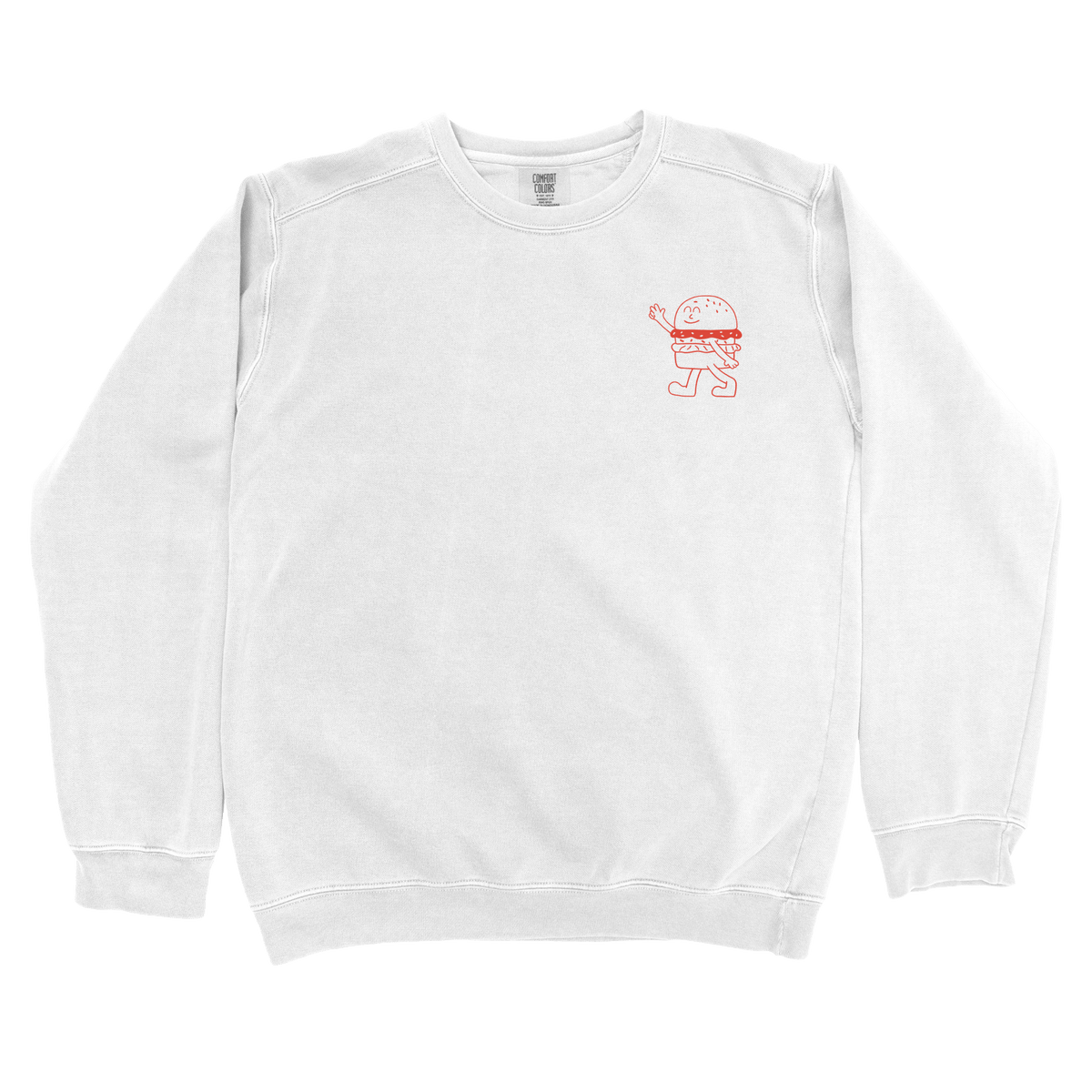 Sweatshirt White / S Burger to Go Left Chest: Sae Karepe Sweatshirt