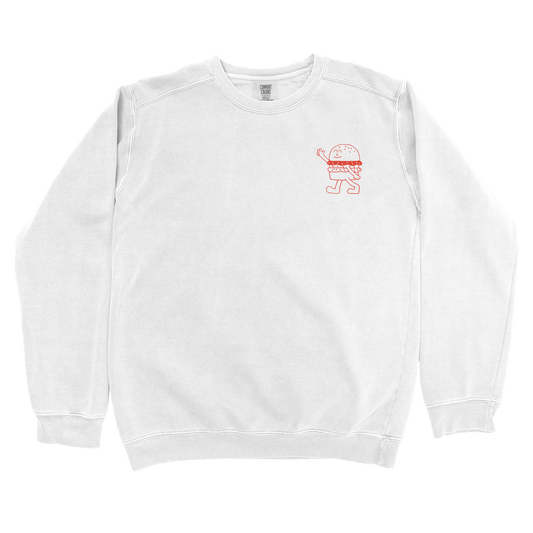 Sweatshirt White / S Burger to Go Left Chest: Sae Karepe Sweatshirt