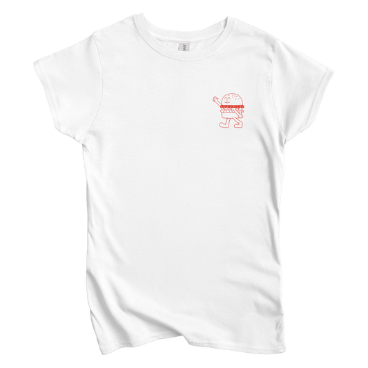 T-Shirt S / White Burger to Go Left Chest: Sae Karepe Women's Tee