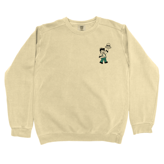 Sweatshirt Butter / S Burgers Up! Left Chest: Sae Karepe Sweatshirt
