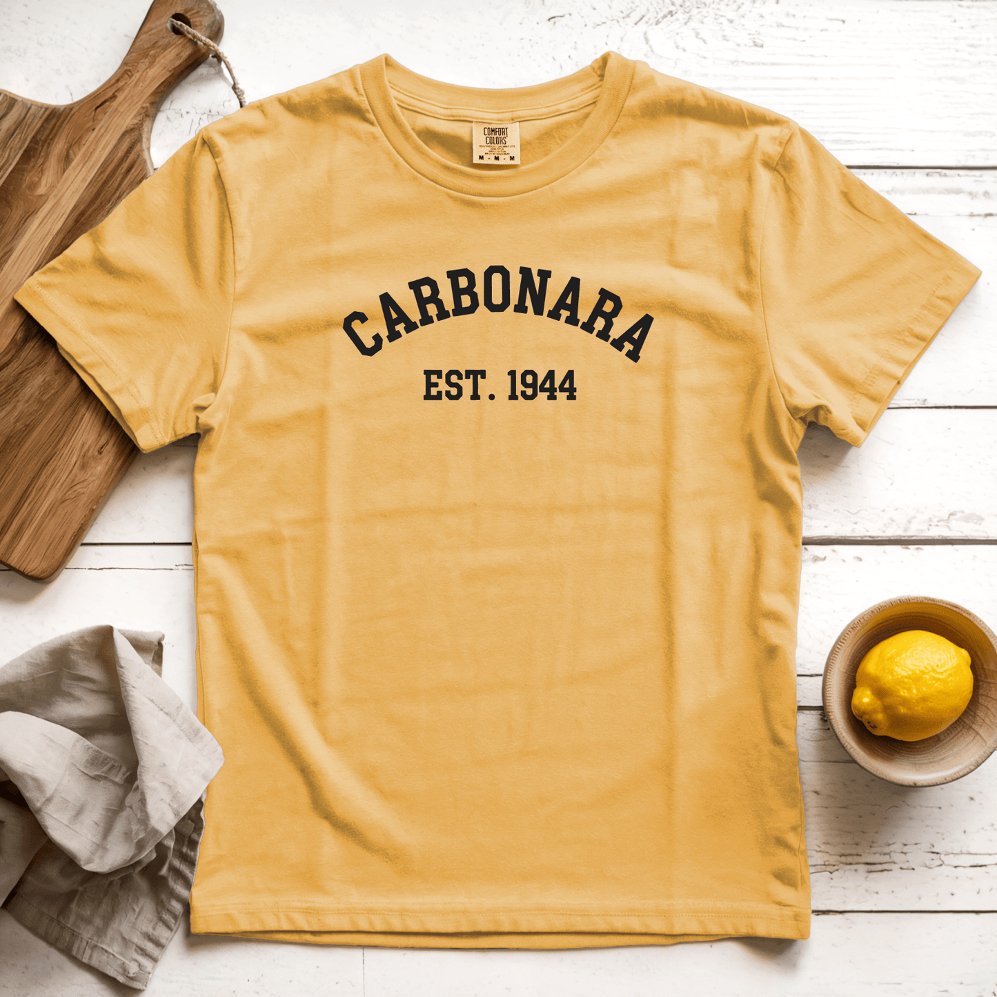 T-Shirts Mustard / S Carbonara est 1944