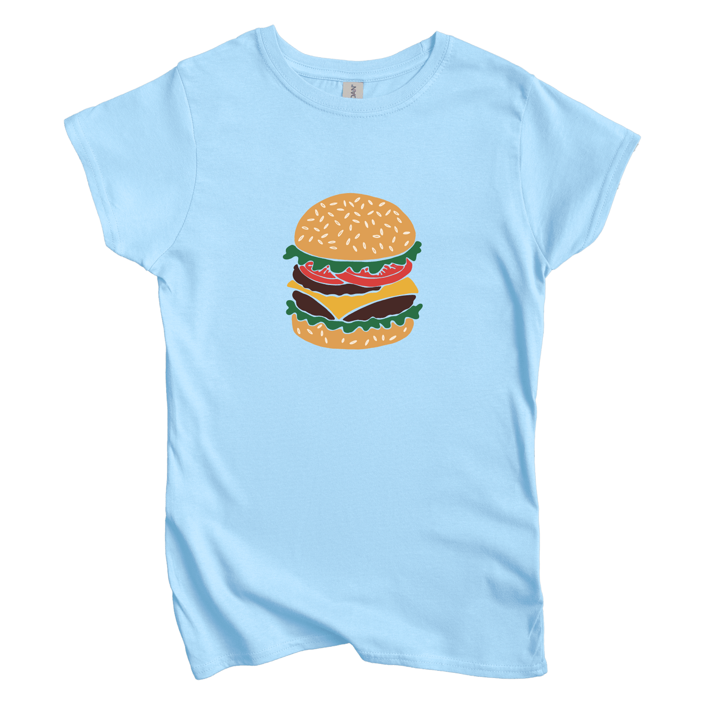 T-Shirt S / Light Blue Cheeseburger Women's Tee