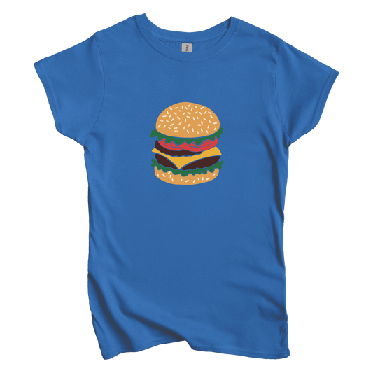 T-Shirt S / Royal Cheeseburger Women's Tee