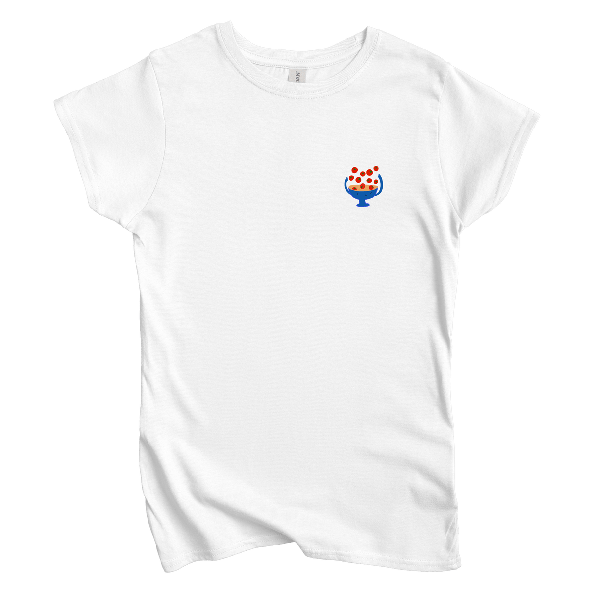 T-Shirts S / White Cherry Tomatoes Left Chest: Woblylines Women's Tee