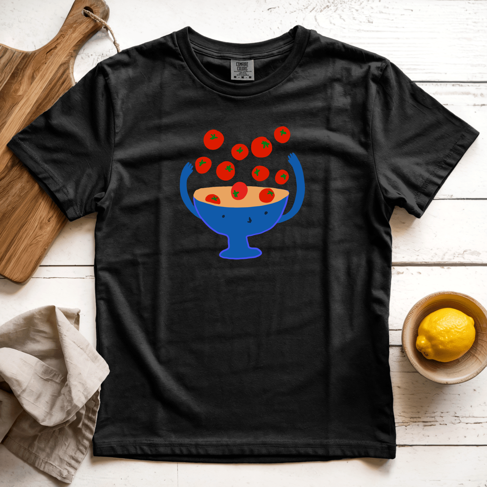 T-Shirts Black / S Cherry Tomatoes: Woblylines