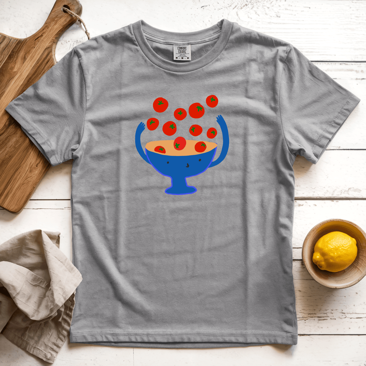 T-Shirts Grey / S Cherry Tomatoes: Woblylines