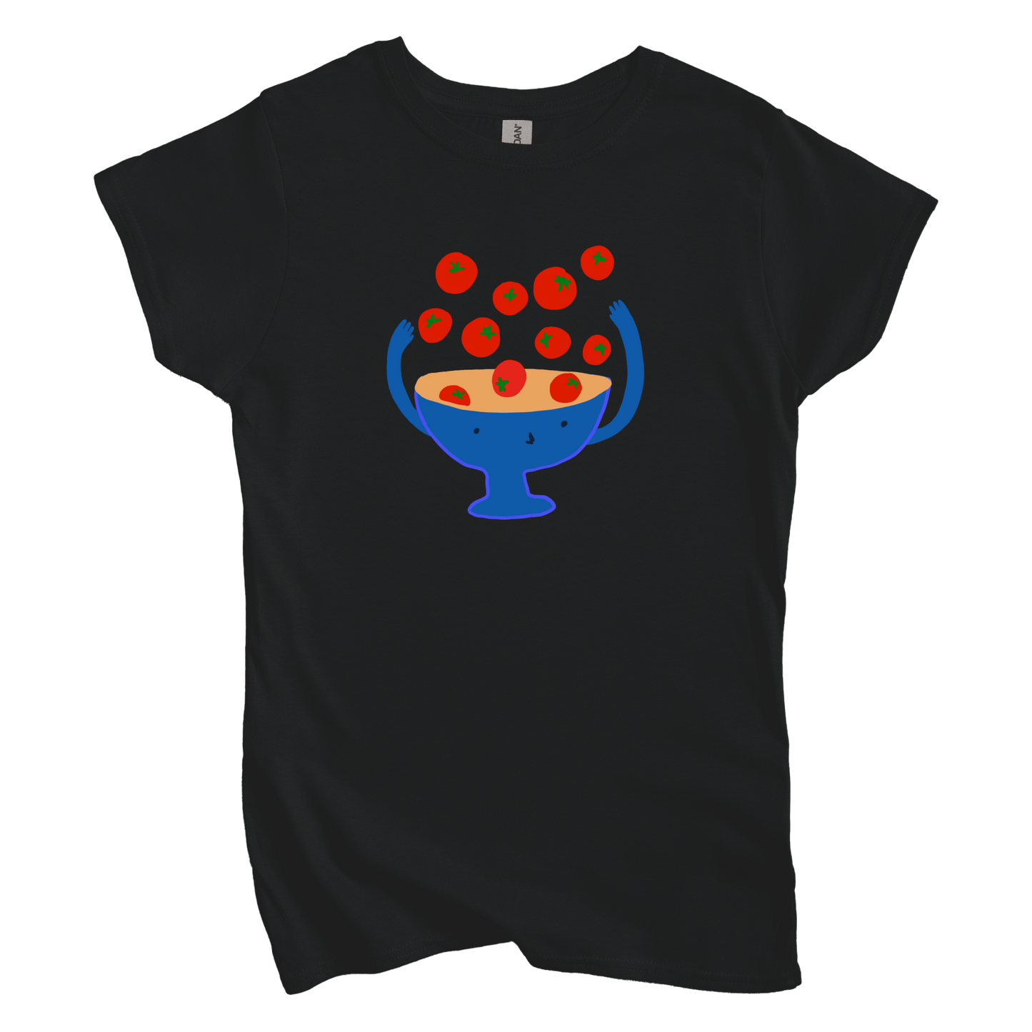 T-Shirts S / Black Cherry Tomatoes: Woblylines Women's Tee