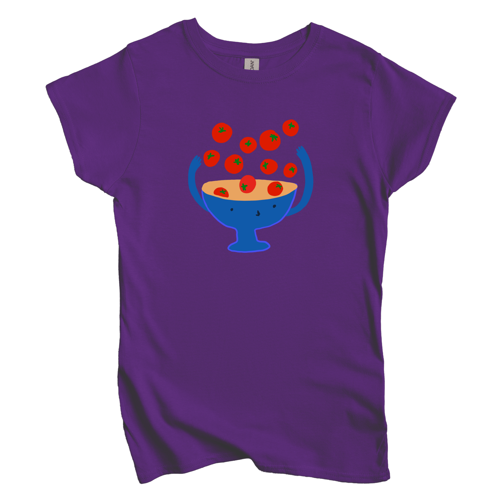 T-Shirts S / Purple Cherry Tomatoes: Woblylines Women's Tee