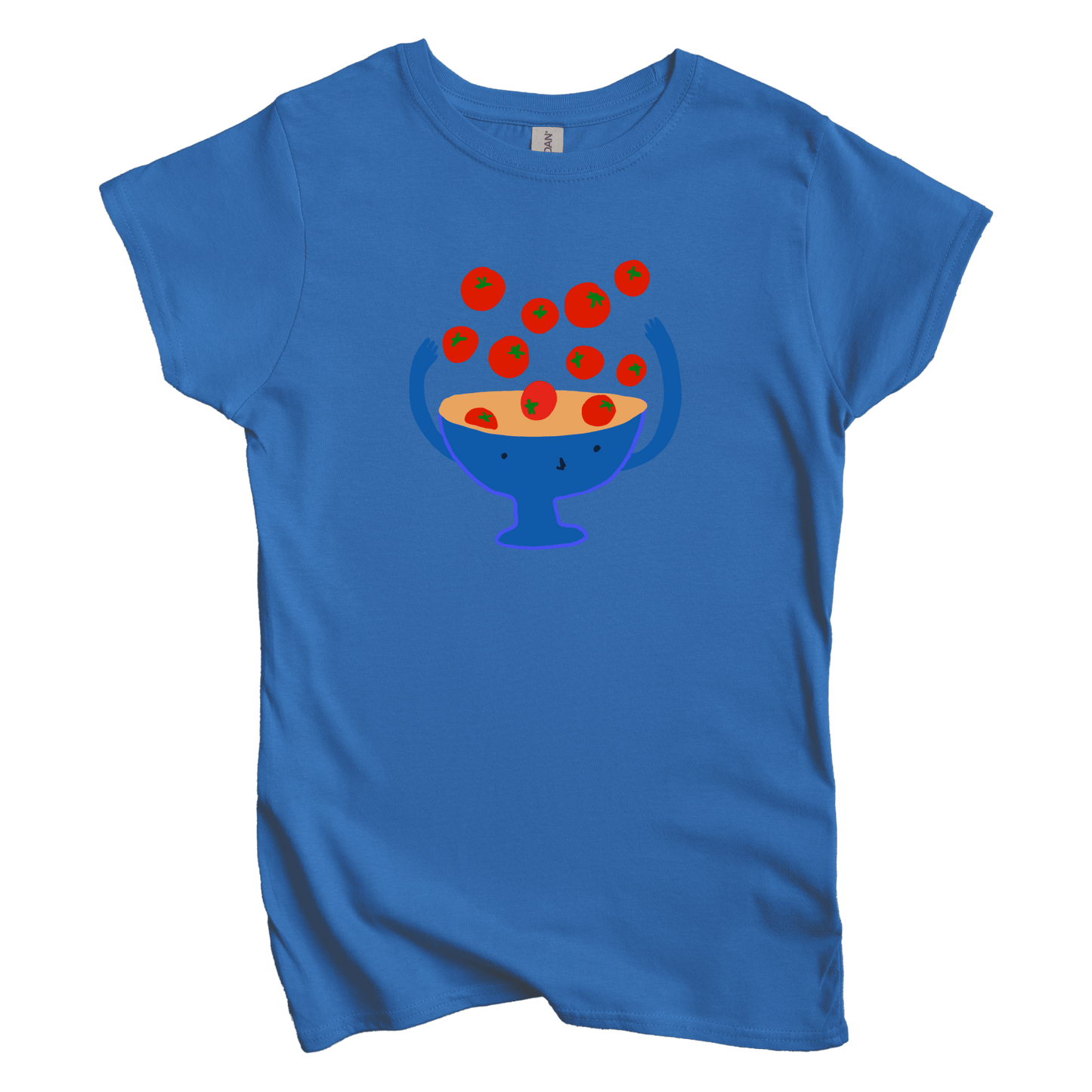 T-Shirts S / Royal Cherry Tomatoes: Woblylines Women's Tee