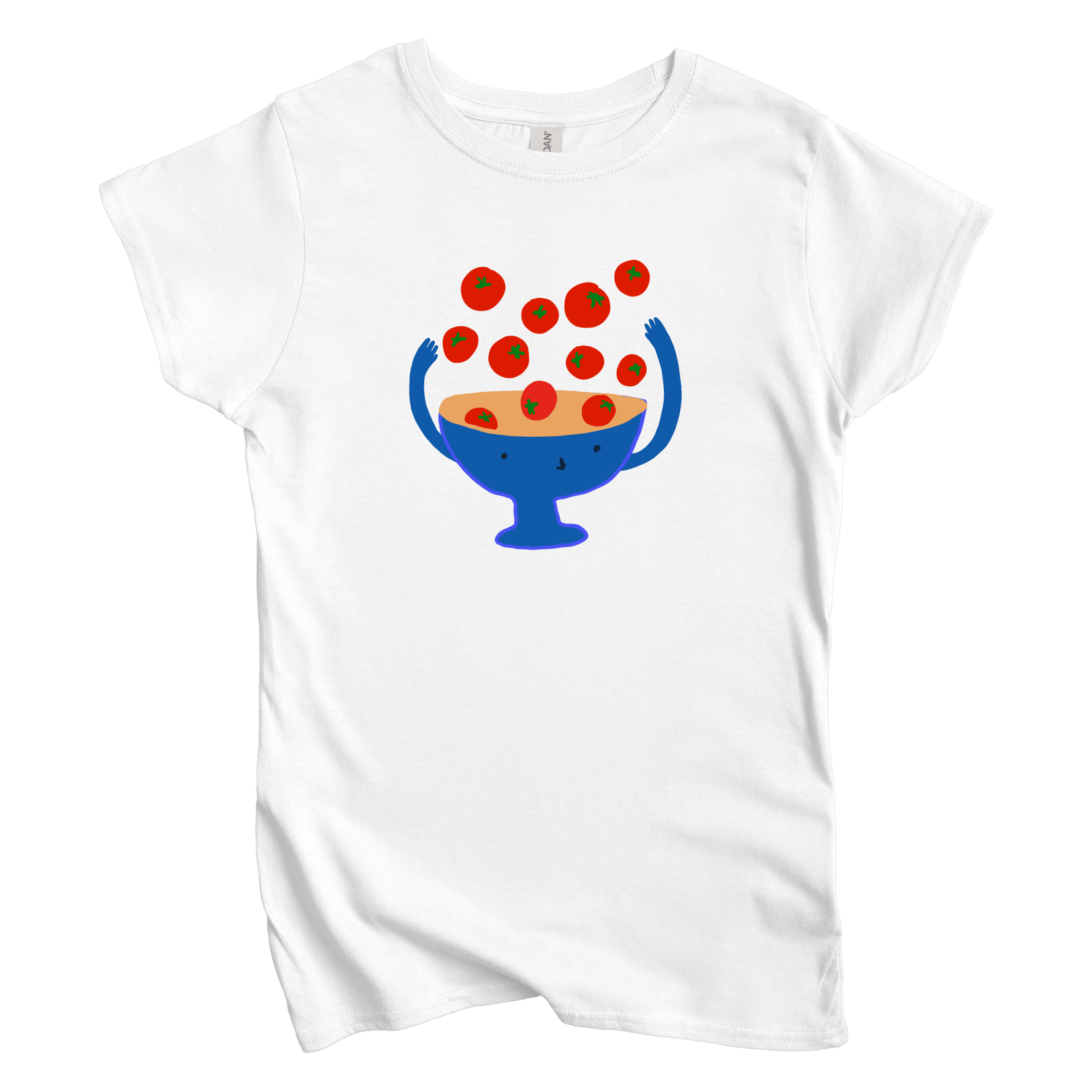 T-Shirts S / White Cherry Tomatoes: Woblylines Women's Tee