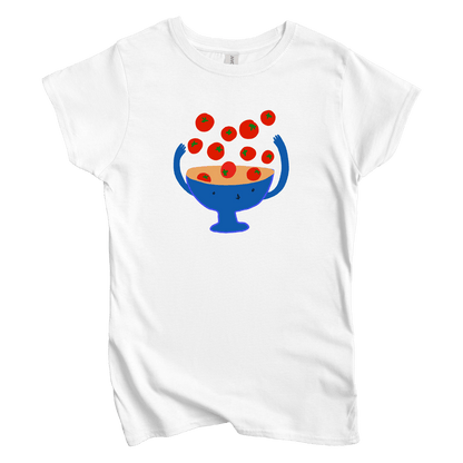 T-Shirts S / White Cherry Tomatoes: Woblylines Women's Tee