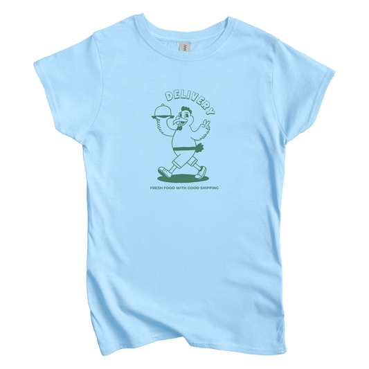 T-Shirts S / Light Blue Chicken Delivery: Sae Karepe Women's Tee