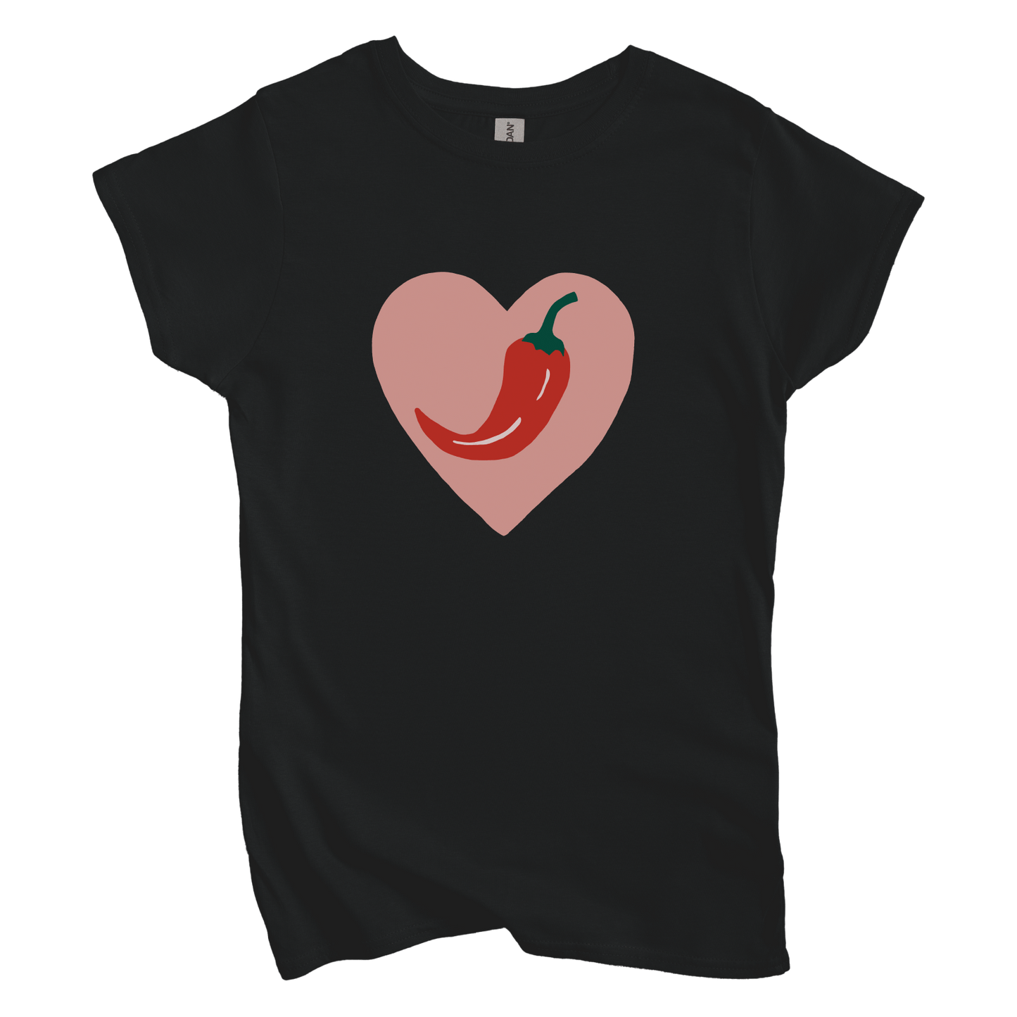 T-Shirt S / Black Chili Heart Women's Tee