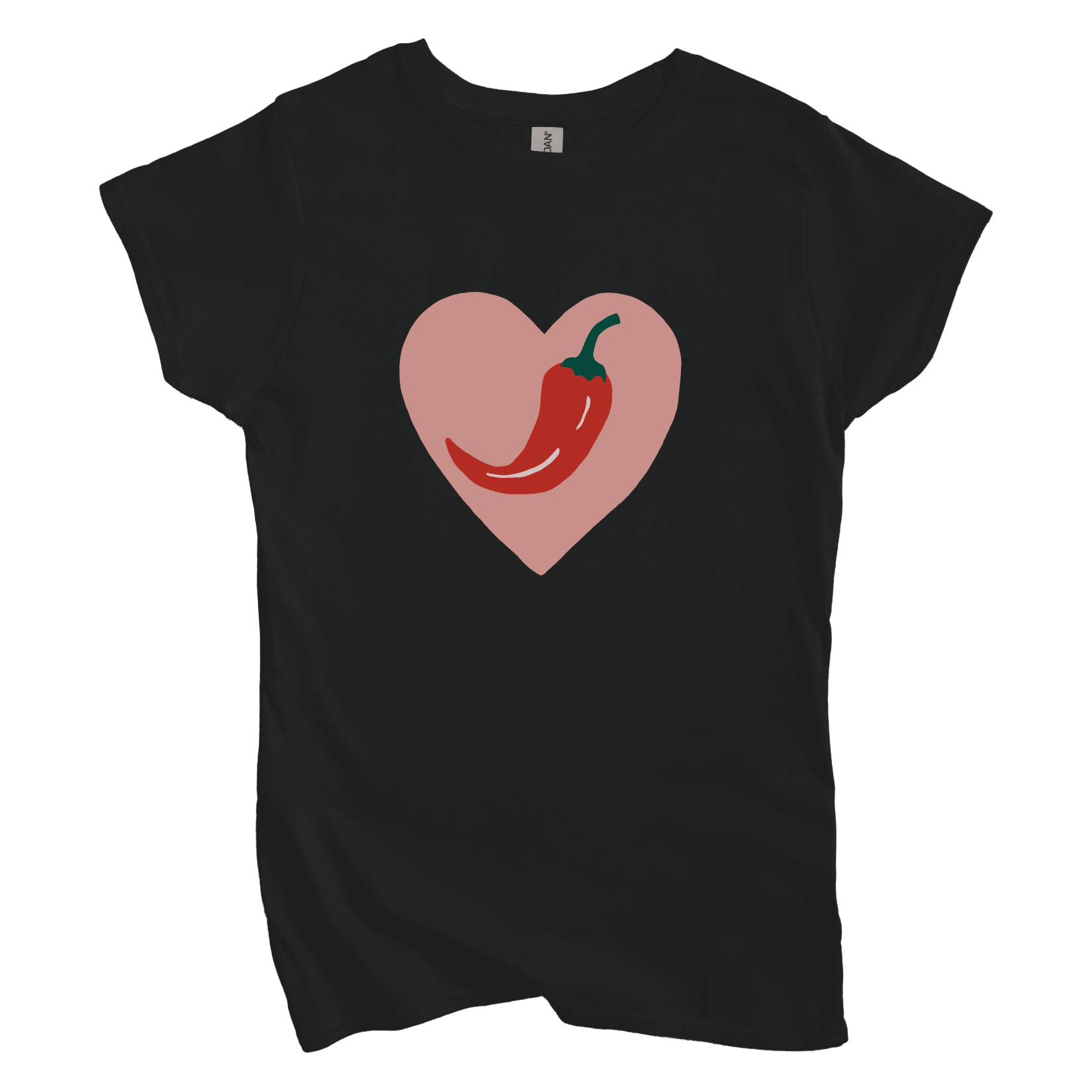 T-Shirt S / Black Chili Heart Women's Tee