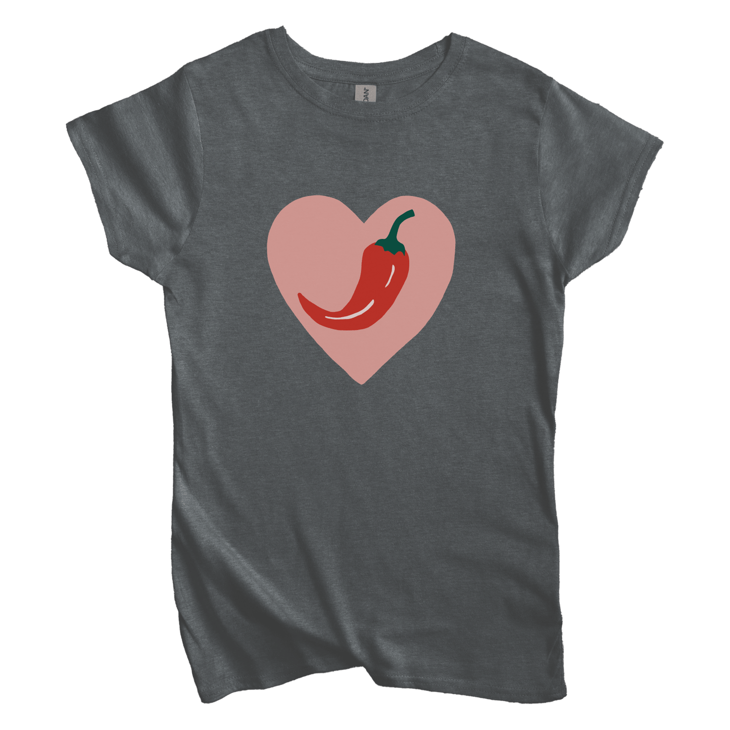 T-Shirt S / Dark Heather Chili Heart Women's Tee