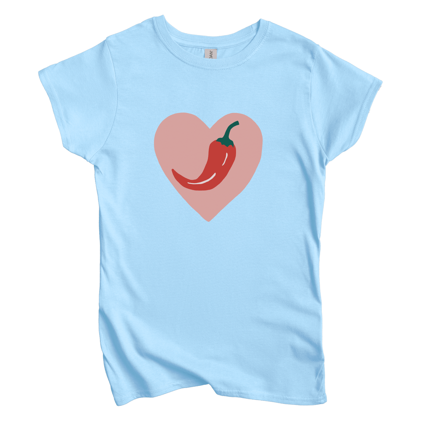 T-Shirt S / Light Blue Chili Heart Women's Tee