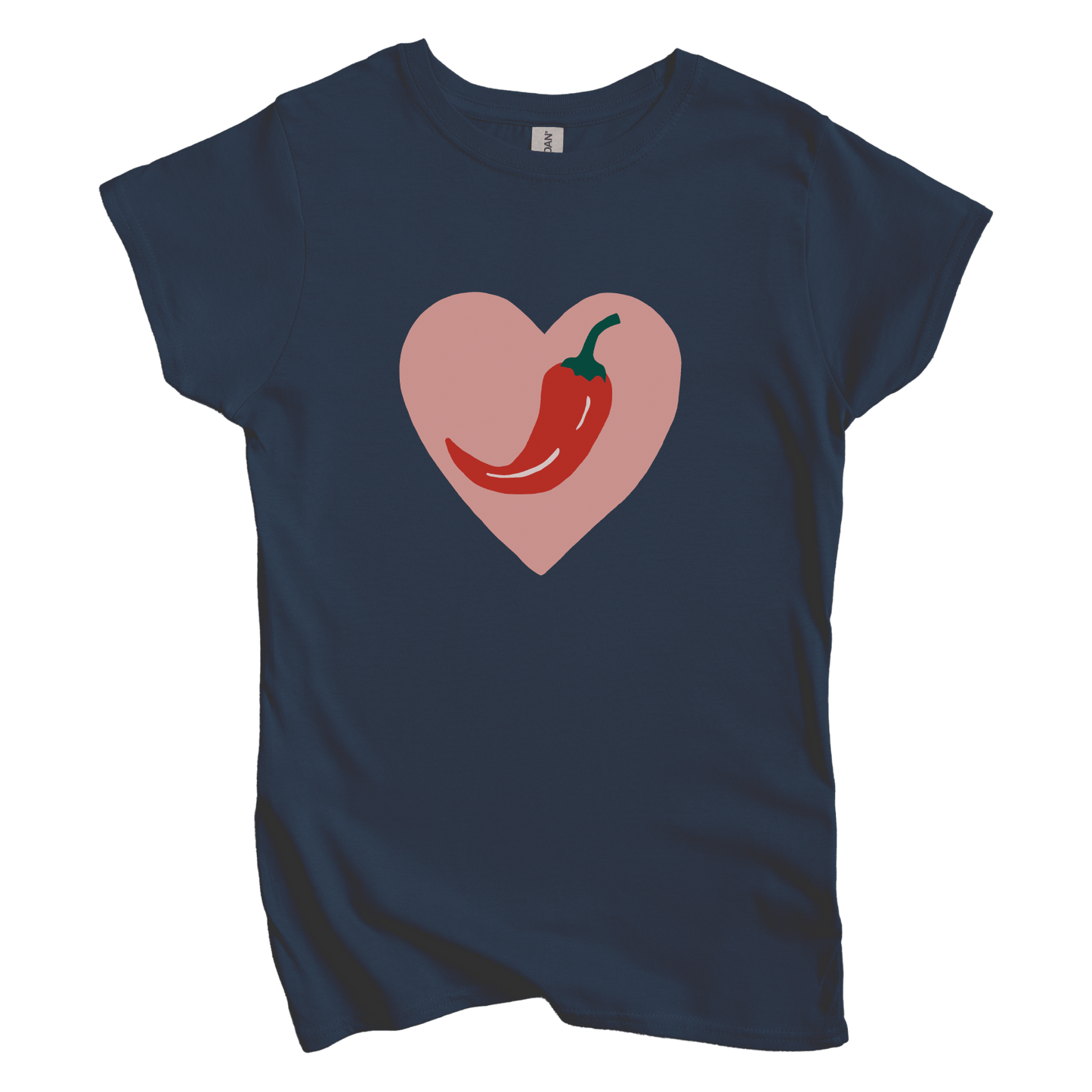 T-Shirt S / Navy Chili Heart Women's Tee