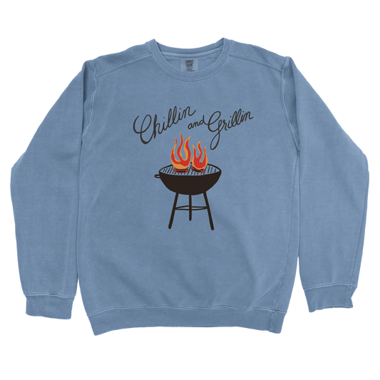 Sweatshirt Blue Jean / S Chillin and Grillin Sweatshirt