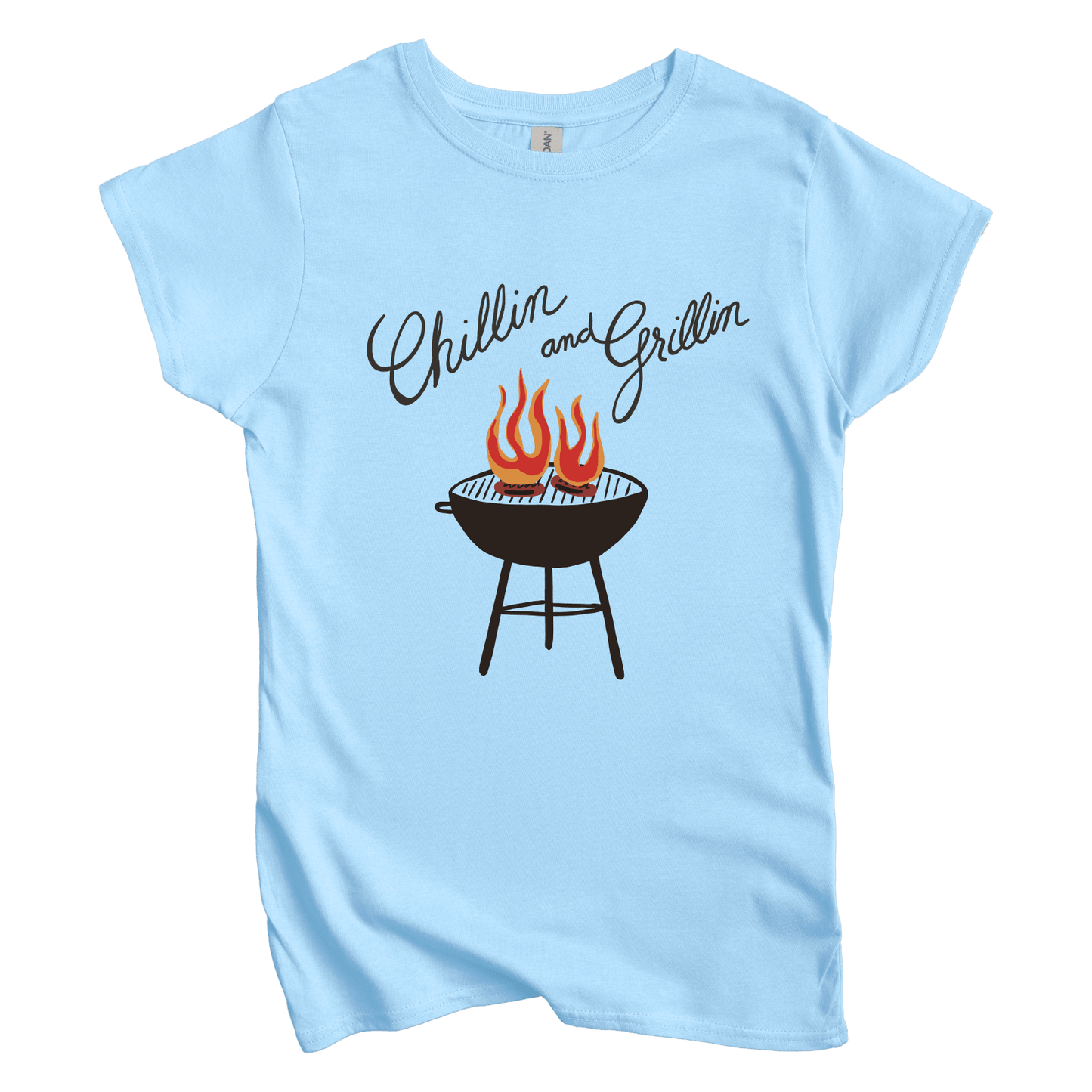 T-Shirt S / Light Blue Chillin and Grillin Women's Tee