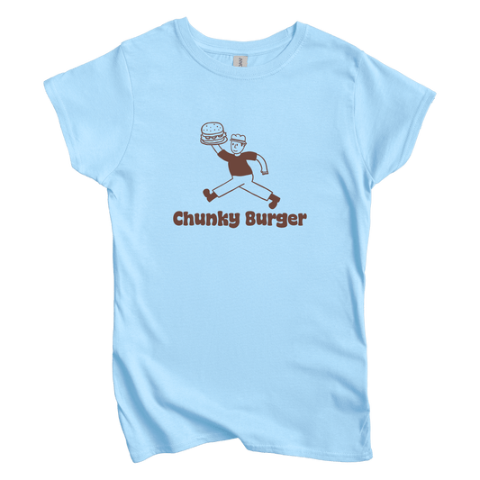 T-Shirts S / Light Blue Chunky Burger: Sae Karepe Women's Tee
