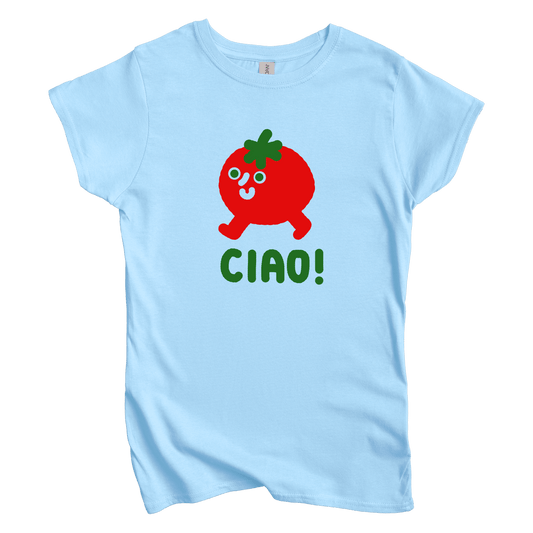 T-Shirts S / Light Blue Ciao Tomato: Longoland Women's Tee