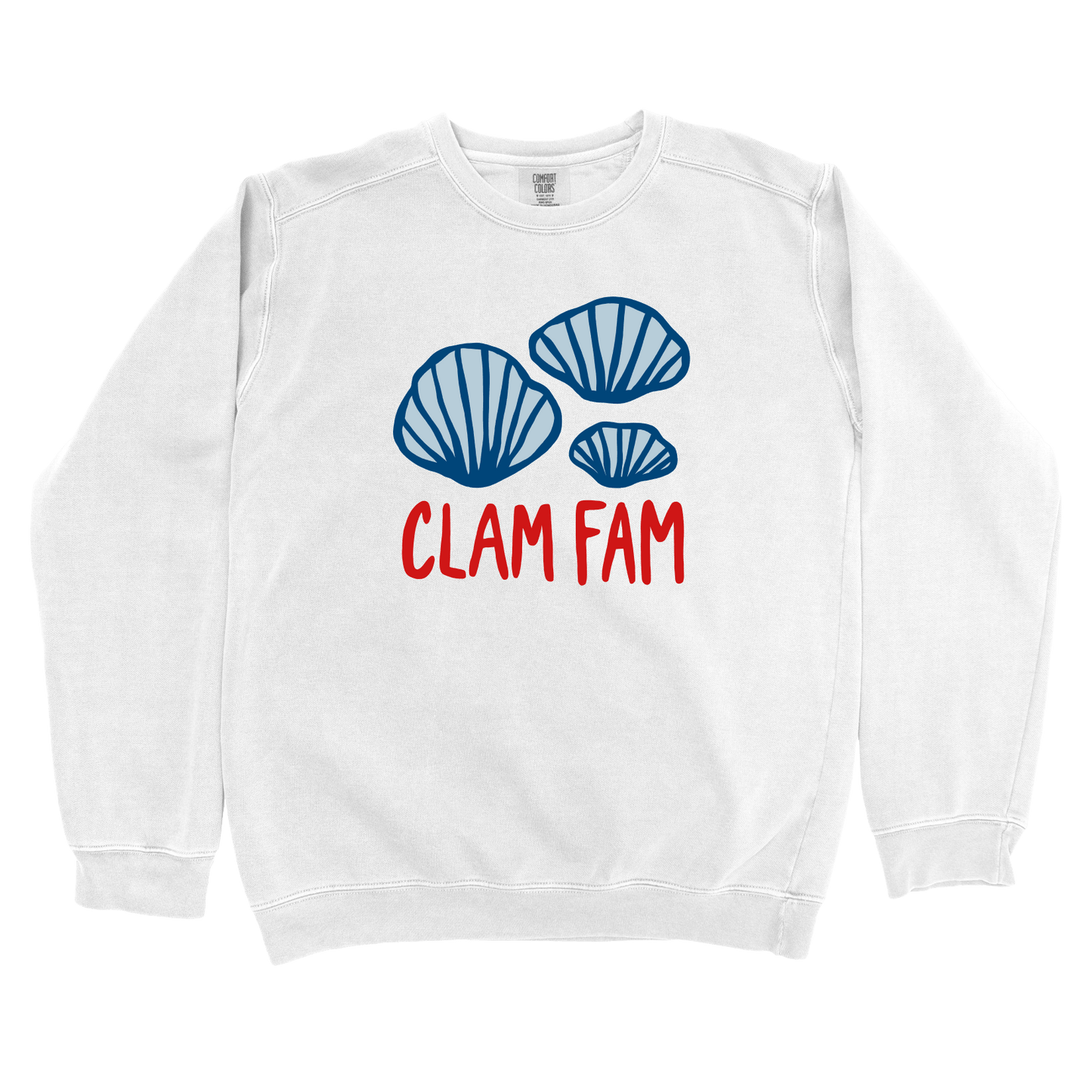 Sweatshirt White / S Clam Fam Sweatshirt