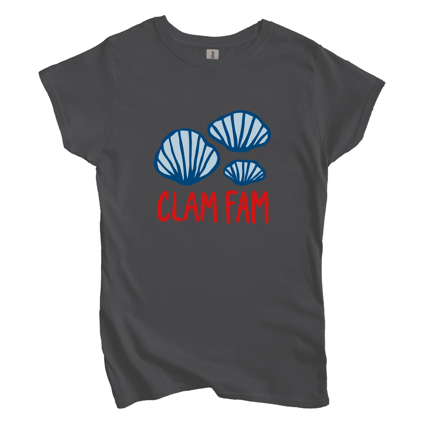 T-Shirt M / Charcoal Clam Fam Women's Tee