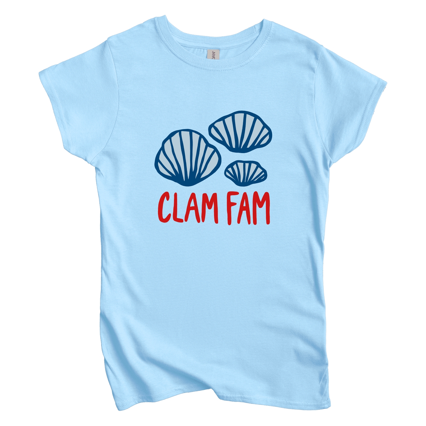T-Shirt S / Light Blue Clam Fam Women's Tee