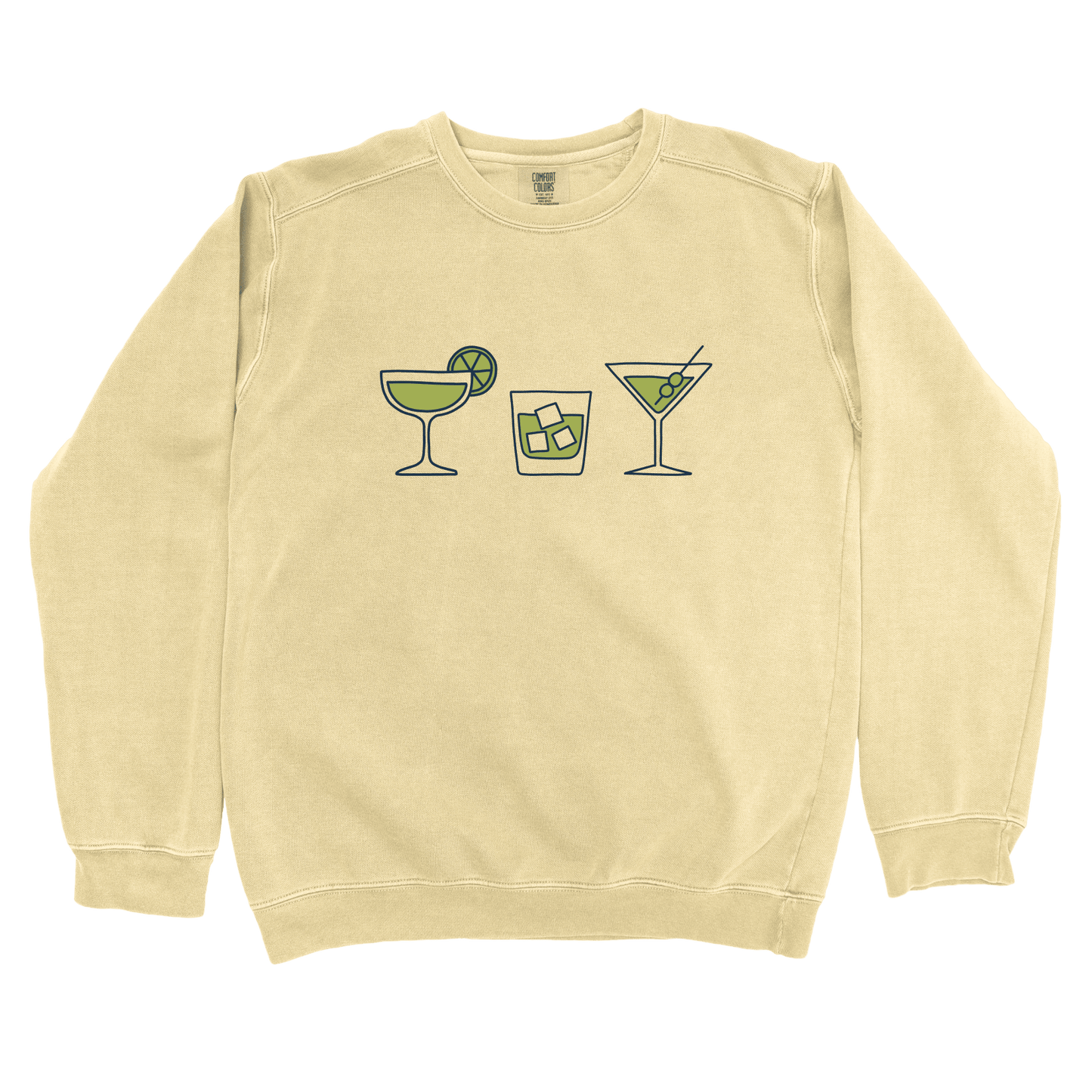 Sweatshirt Butter / S Cocktail Glasses Sweatshirt