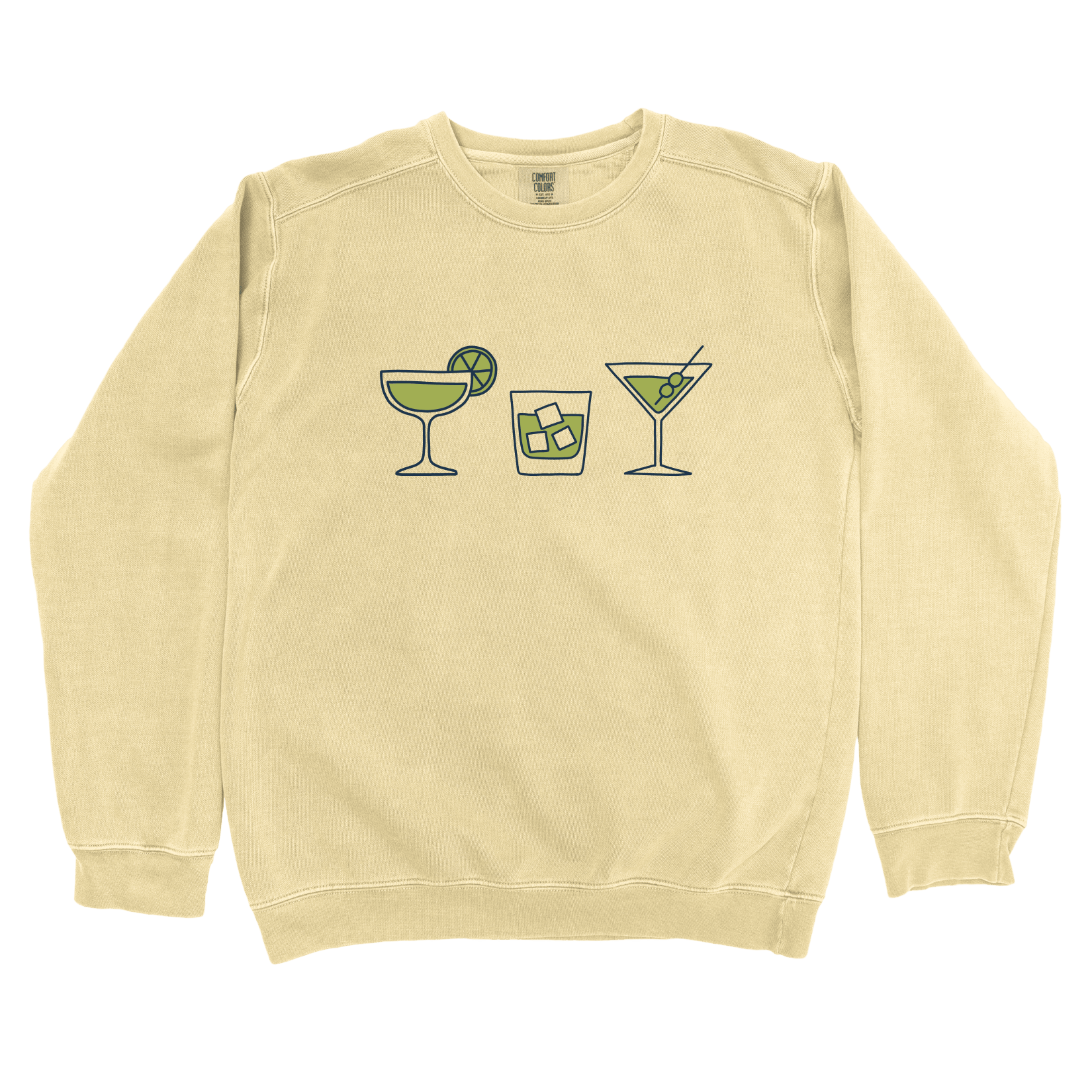 Sweatshirt Butter / S Cocktail Glasses Sweatshirt