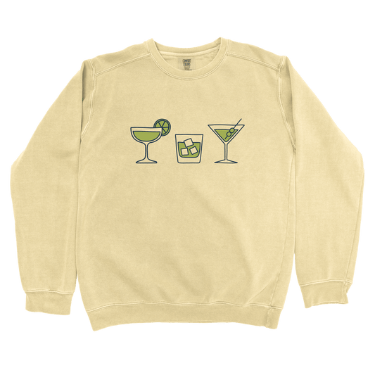 Sweatshirt Butter / S Cocktail Glasses Sweatshirt