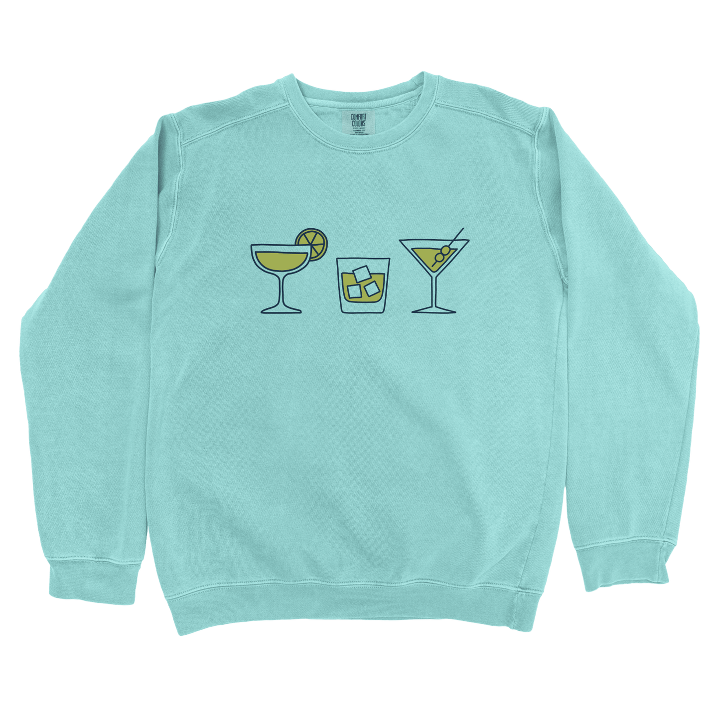 Sweatshirt Chalky Mint / S Cocktail Glasses Sweatshirt