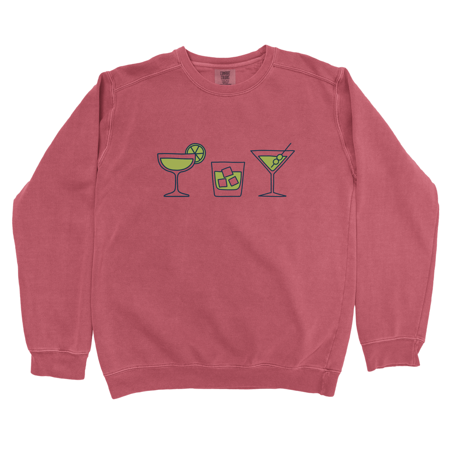 Sweatshirt Crimson / S Cocktail Glasses Sweatshirt