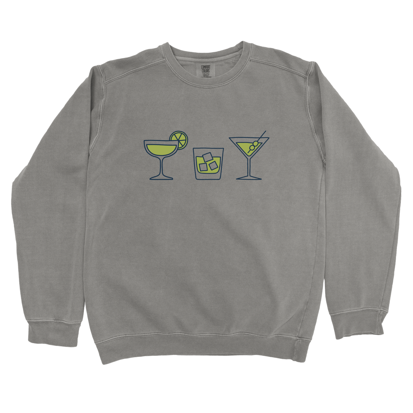 Sweatshirt Grey / S Cocktail Glasses Sweatshirt