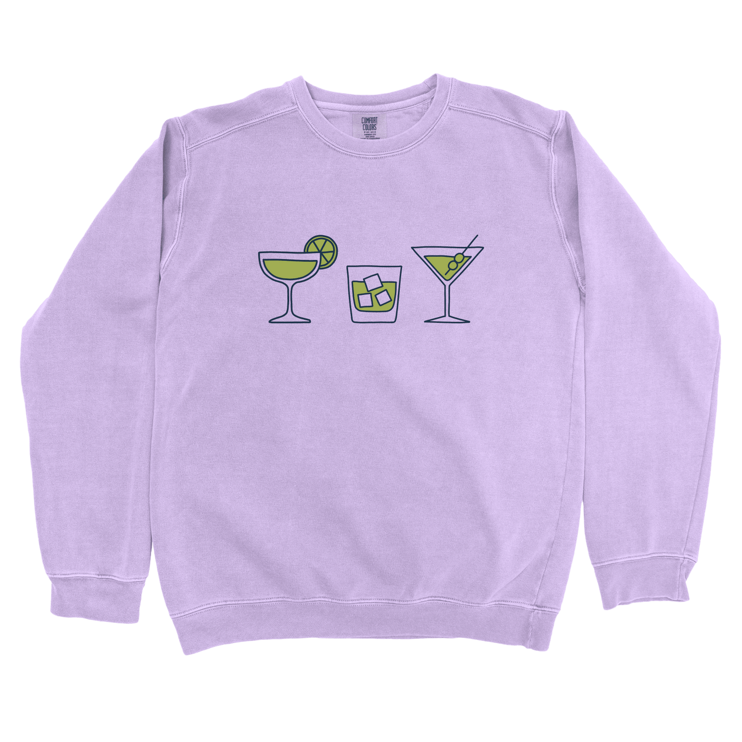 Sweatshirt Orchid / S Cocktail Glasses Sweatshirt