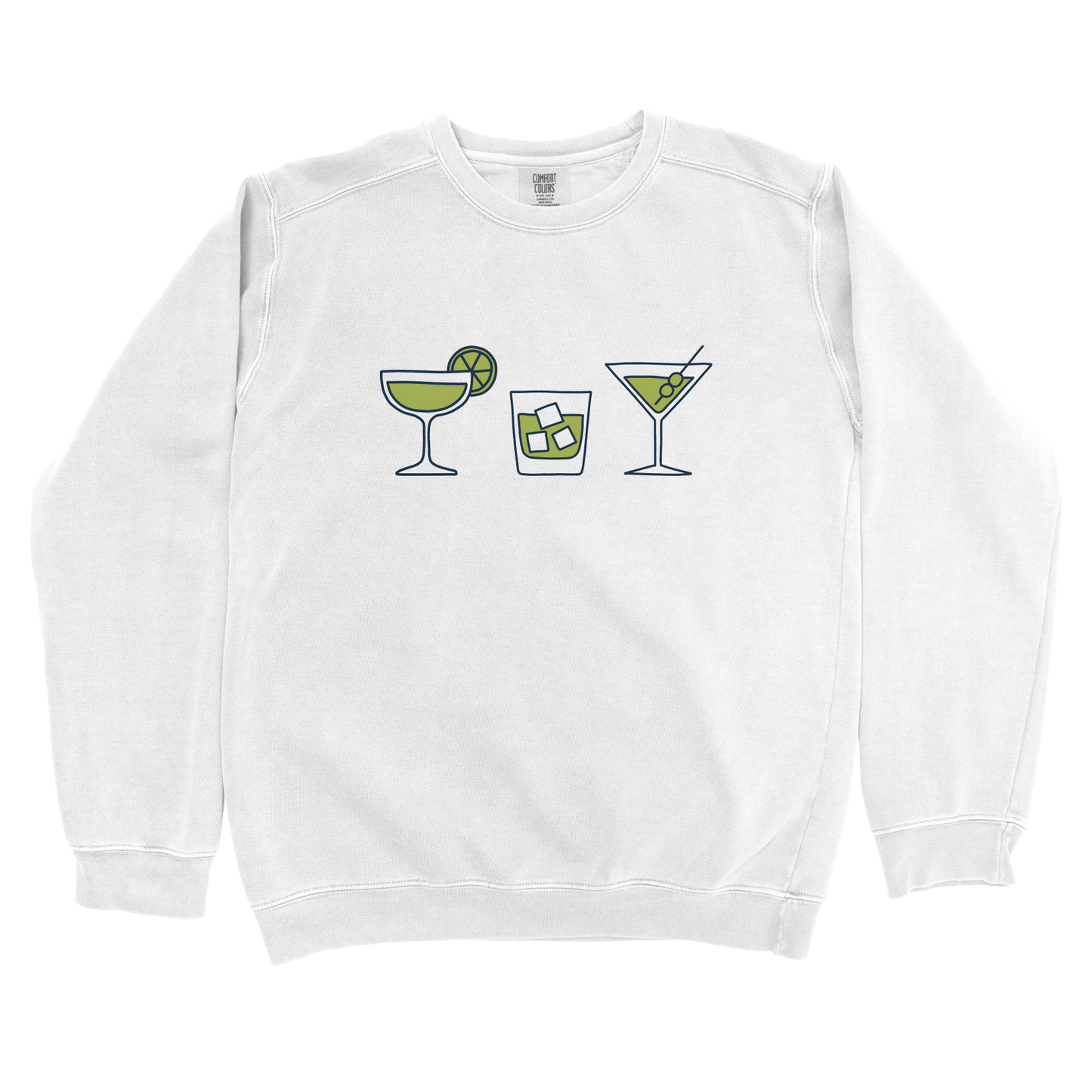 Sweatshirt White / S Cocktail Glasses Sweatshirt